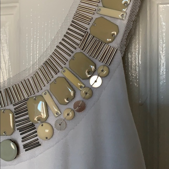 BCBG long white jersey knit dress - Picture 5 of 8